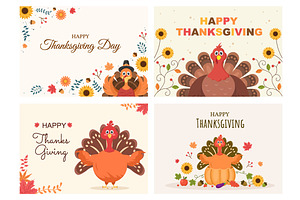 25 Happy Thanksgiving Cartoon Turkey