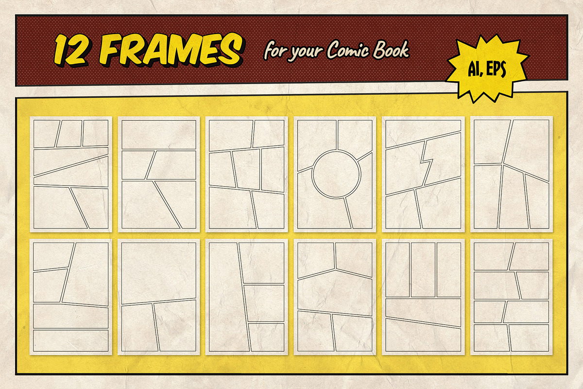 Marvelous Vintage Comics Bundle, a Brushes & More by pixelbuddha.net (Photo 11 of 13)