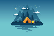 Camping illustration, an Illustration by MaryArt (Thumbnail 2 of 3)
