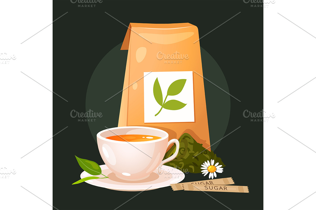 Delicious green tea picture, a Food Illustration by Elen_Art