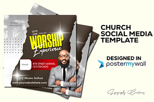 Worship Experience Church Template, a Social Media Template by Sipi_Graphics