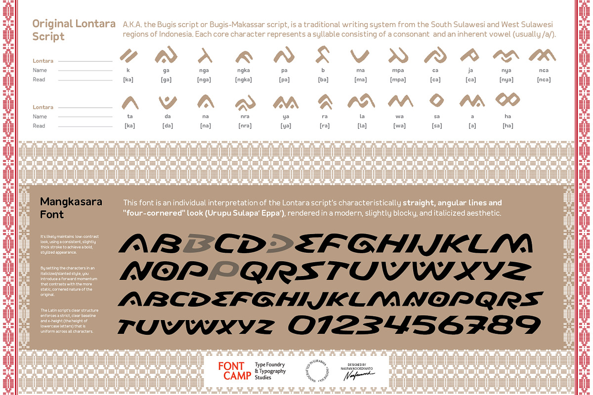 Mangkasara Font, a Font by Fontcamp Type Foundry (Photo 2 of 14)