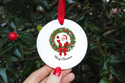Santa Christmas Wreath PNG, an Illustration by DreamArtGraphic (Thumbnail 5 of 5)