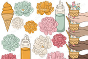 Ice Cream Clipart, a Food Illustration by GlamArtZhanna (Thumbnail 5 of 5)