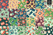 100 Flat art seamless patterns set, a Pattern Graphic by Yury Velikanov (Thumbnail 5 of 5)