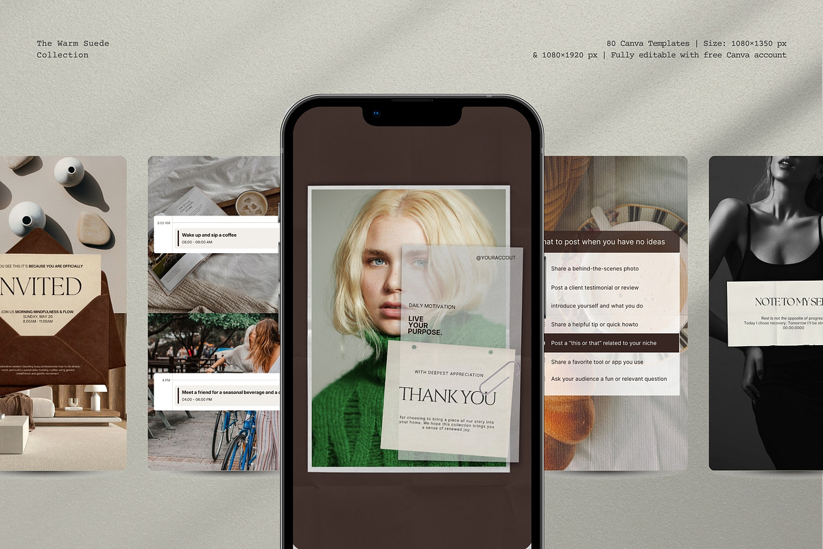 The Warm Suede Collection, a Social Media Template by Pani Temp. (Photo 12 of 15)