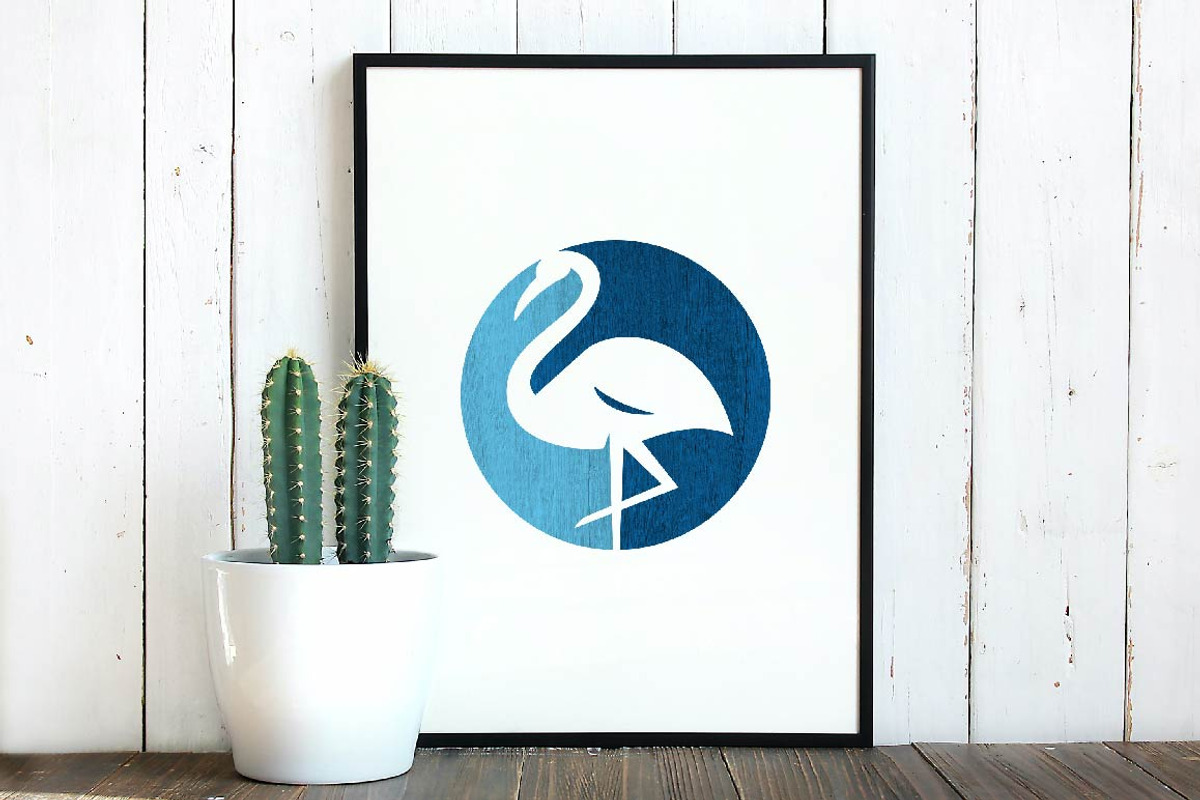 Circle Stork Bird Animal Logo, a Branding & Logo Template by jongcreative (Photo 4 of 4)