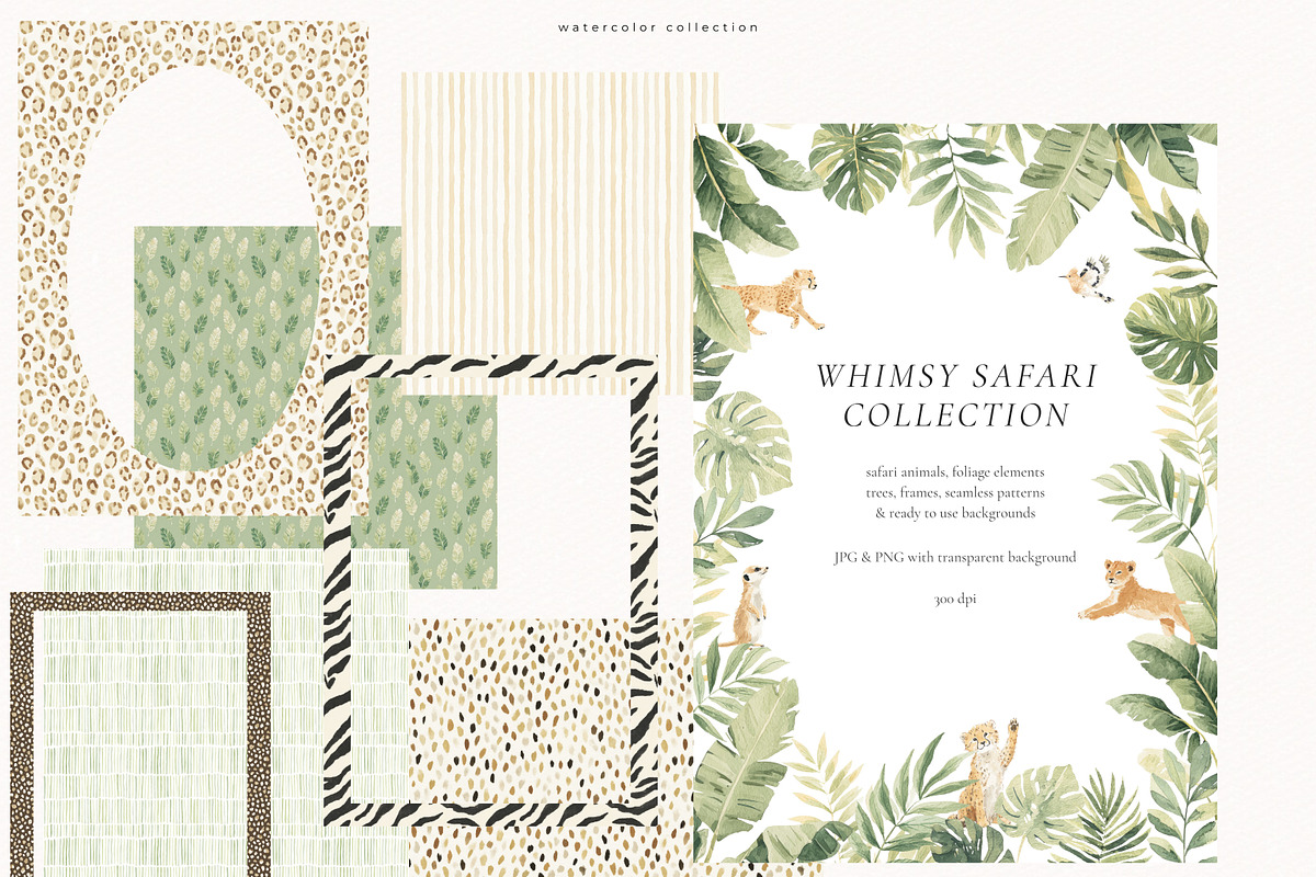 Whimsy Safari Collection, an Animal Illustration by PeDe Designs (Photo 3 of 9)