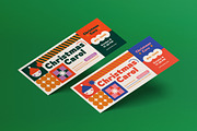 Geometric Christmas Carol Ticket, a Card Template by graphicook (Thumbnail 1 of 3)