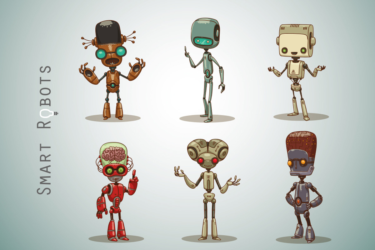 Smart Robots bundle, vector, a Person Illustration by IvanNikulin (Photo 2 of 2)