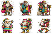 Santa Christmas Clipart, an Illustration by CraftArtStudio (Thumbnail 3 of 6)