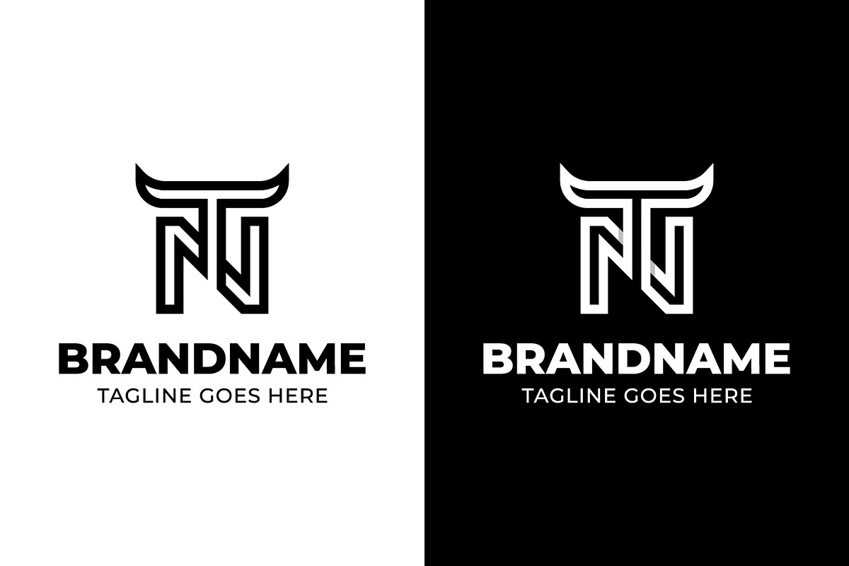 Letters TN or NT Bull Logo, a Branding & Logo Template by Pray Art Design Studio (Photo 1 of 2)
