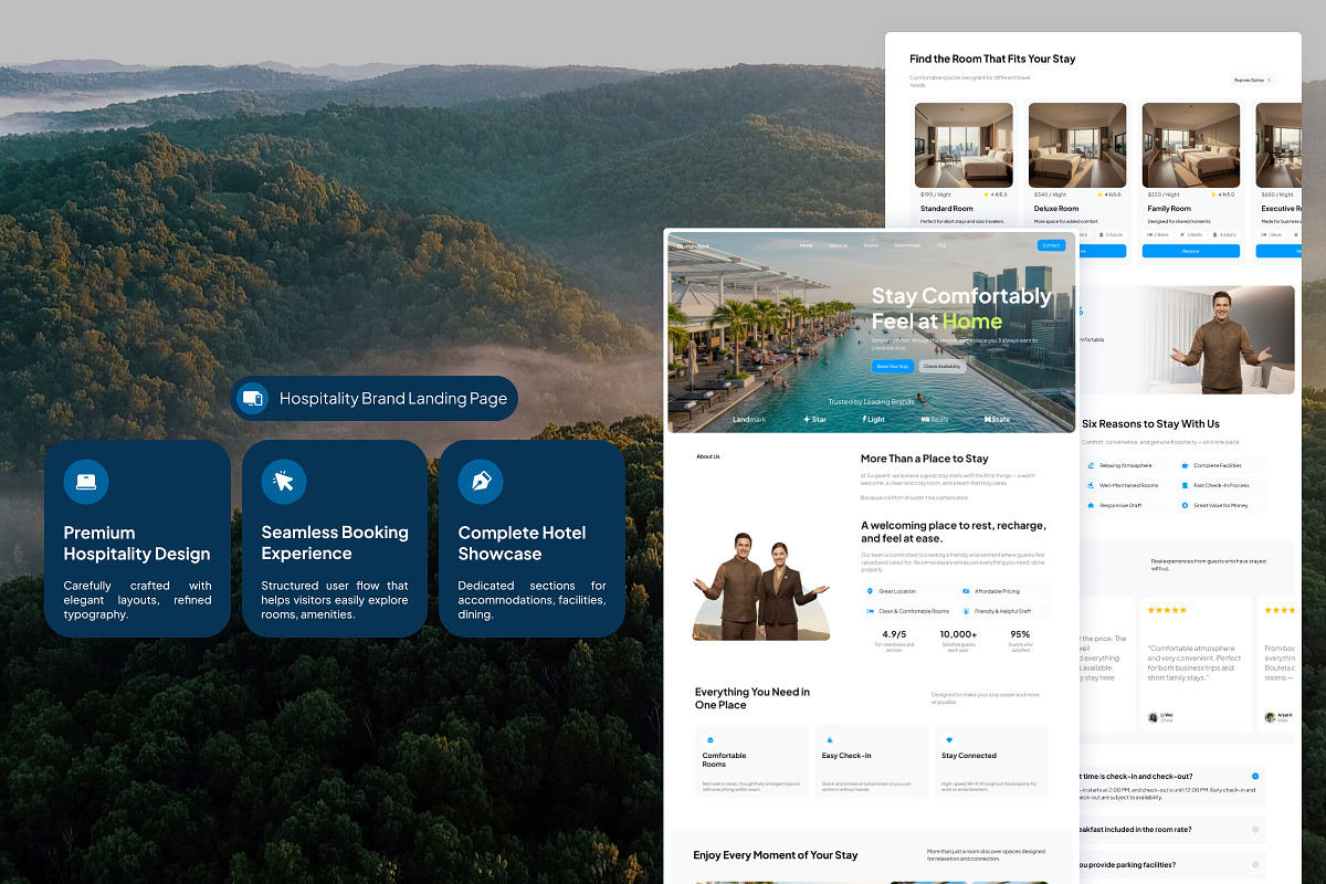 Surgiven - Hospitality Brand Website, a Landing Page Template by Font Kingdom (Photo 3 of 5)