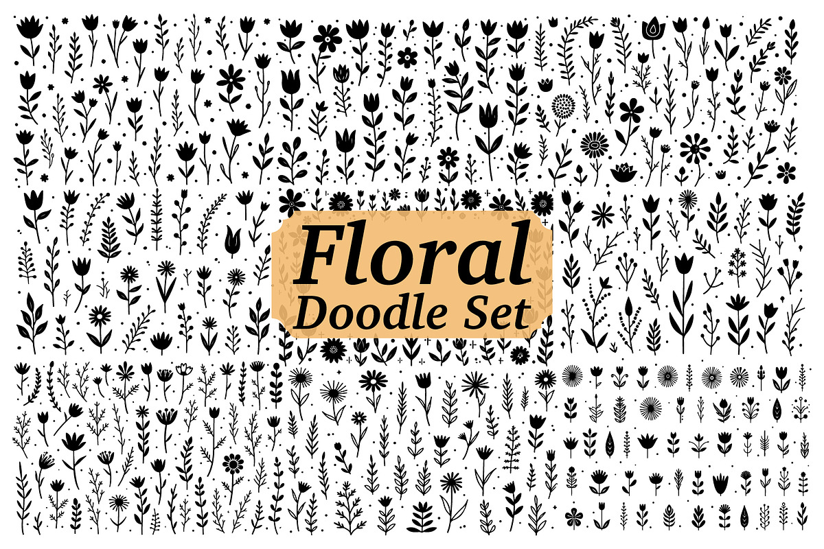Cute Hand Drawn Flower Design, an Illustration by yasushie