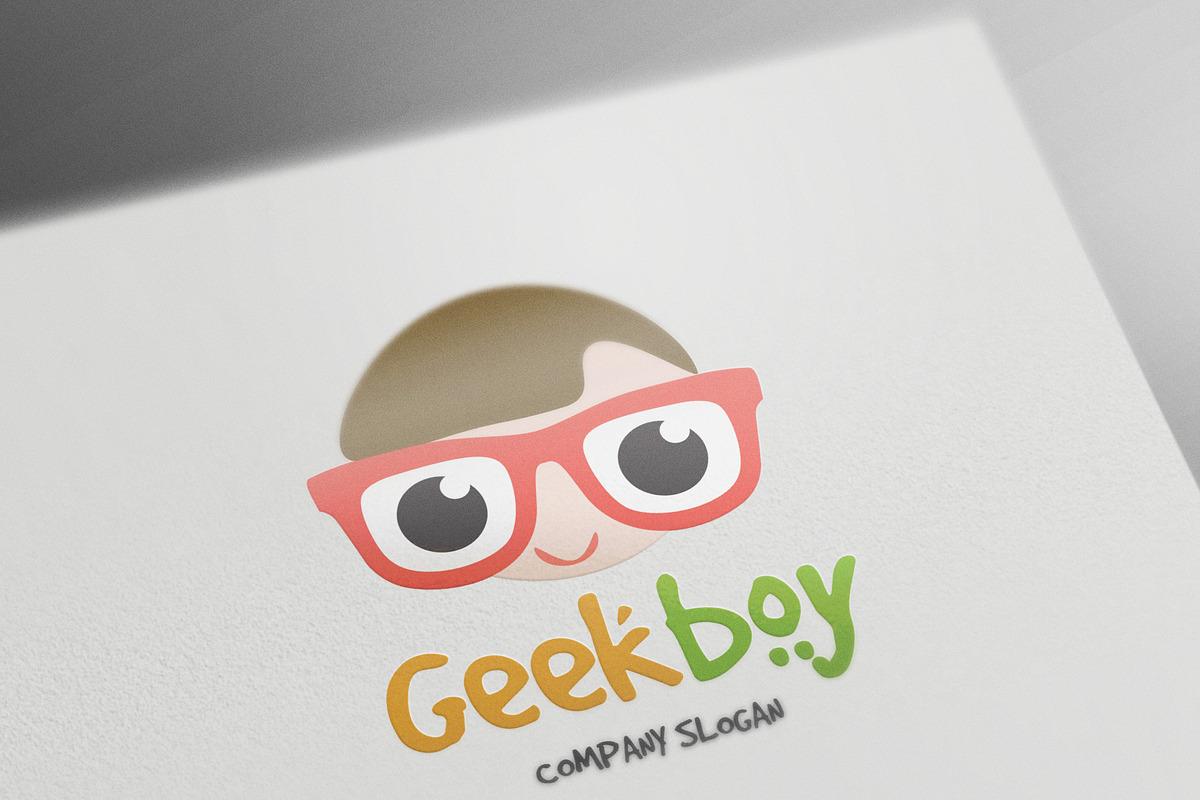 Geek Boy Logo, a Branding & Logo Template by Vectorwins Premium Shop (Photo 1 of 2)