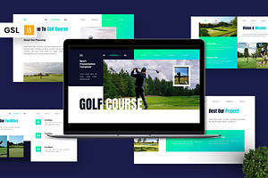 Golf Course - Sport Google Slide, a Presentation Template by Deepslide Studio