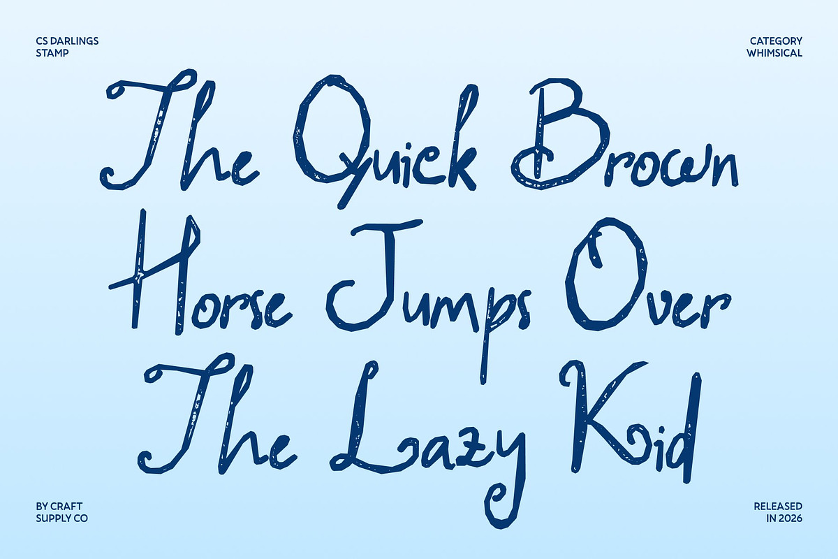 CS Darlings Stamp, a Handwritten Font by Craft Supply Co. (Photo 4 of 8)