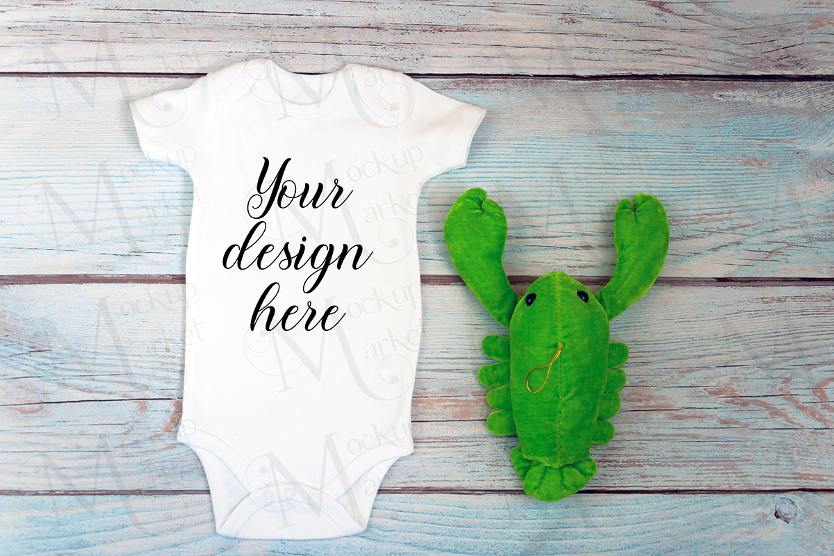29 Baby Bodysuit mockup bundle., a Print Template by MockupMarket (Photo 6 of 30)