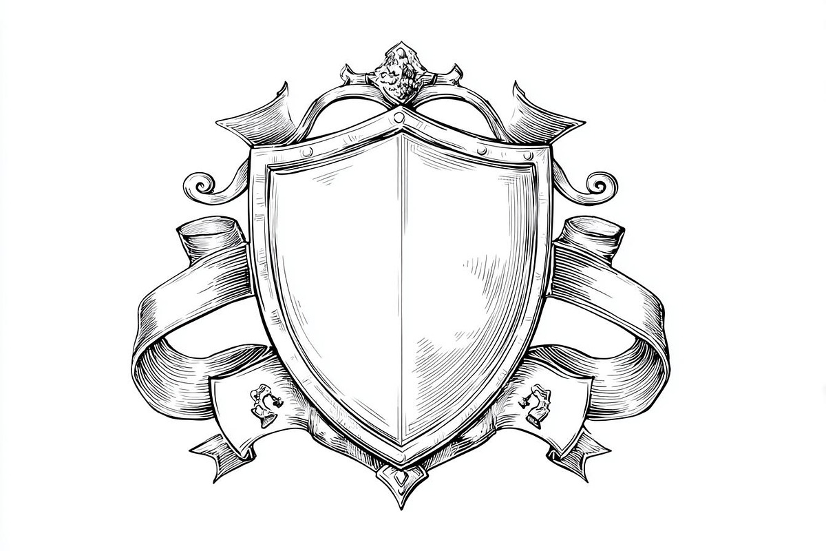 Hand-Drawn Heraldic Shield and Ribbo, a Graphic by Creativeshirt (Photo 8 of 10)