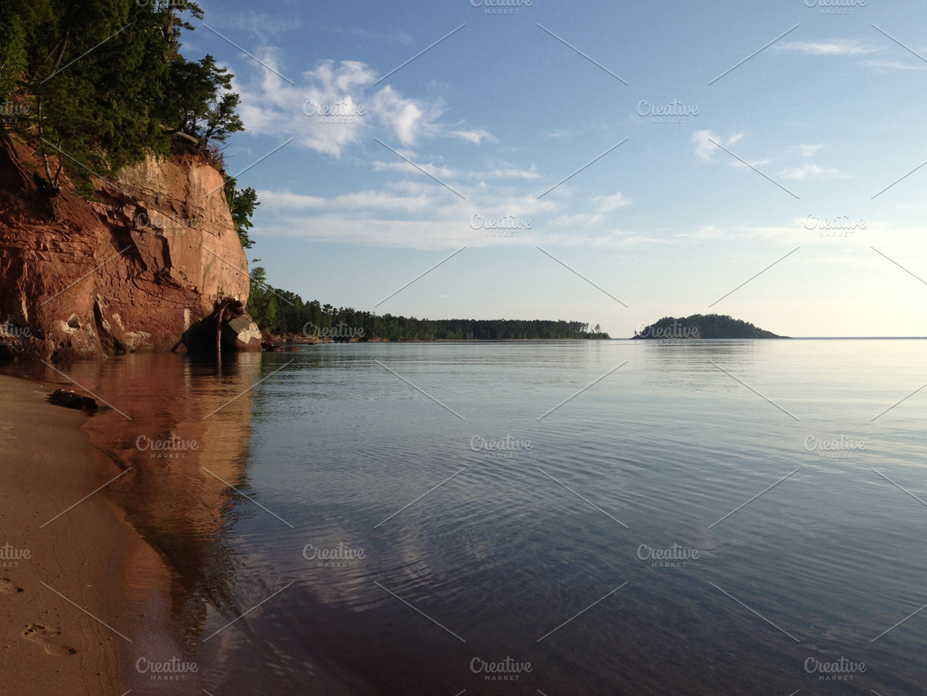 Sunrise on the beach containing sunrise, michigan, and midwest, a Nature Photo by Topographically