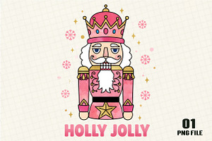 Holly Jolly Christmas PNG, an Illustration by DreamCafeArt