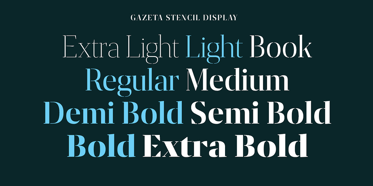 Gazeta Stencil Display, a Serif Font by Vanarchiv (Photo 5 of 7)