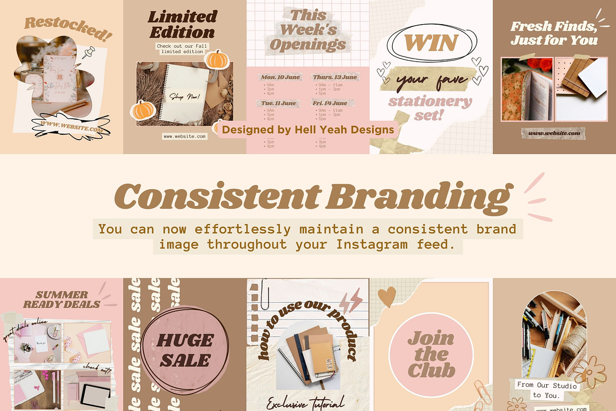 Retro Collage Canva Instagram Posts preview 7