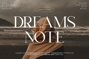 Dreams Note Family Serif Font