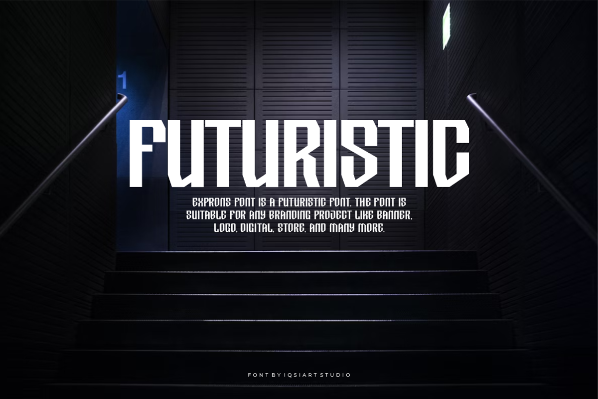 Exprons - Futuristic Space Font, a Sans Serif Font by Iqsiart Studio (Photo 6 of 7)