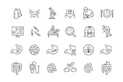 Digestive System Icons Set, an Outline Icon by Tettygreen (Thumbnail 2 of 2)