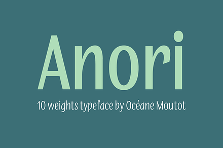 Anori, a Sans Serif Font by OceaneM