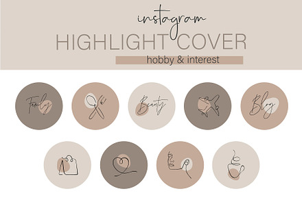 Instagram Cover Hobby Interest, an Outline Icon by pepulousdsg