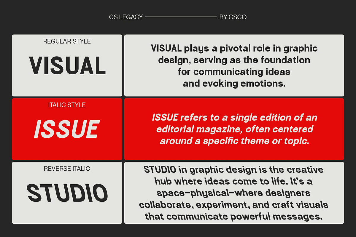 CS Legacy – Bold Font, a Sans Serif Font by Craft Supply Co. (Photo 2 of 8)