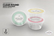 Clear Round Sauce Containers Mockup, a Cups & Container Mockup by INCDesign (Thumbnail 7 of 14)
