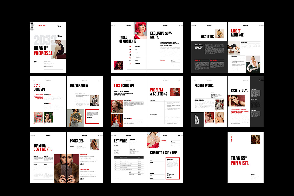 Brand Proposal Template, a Brochure Template by NorthPeak (Photo 9 of 9)