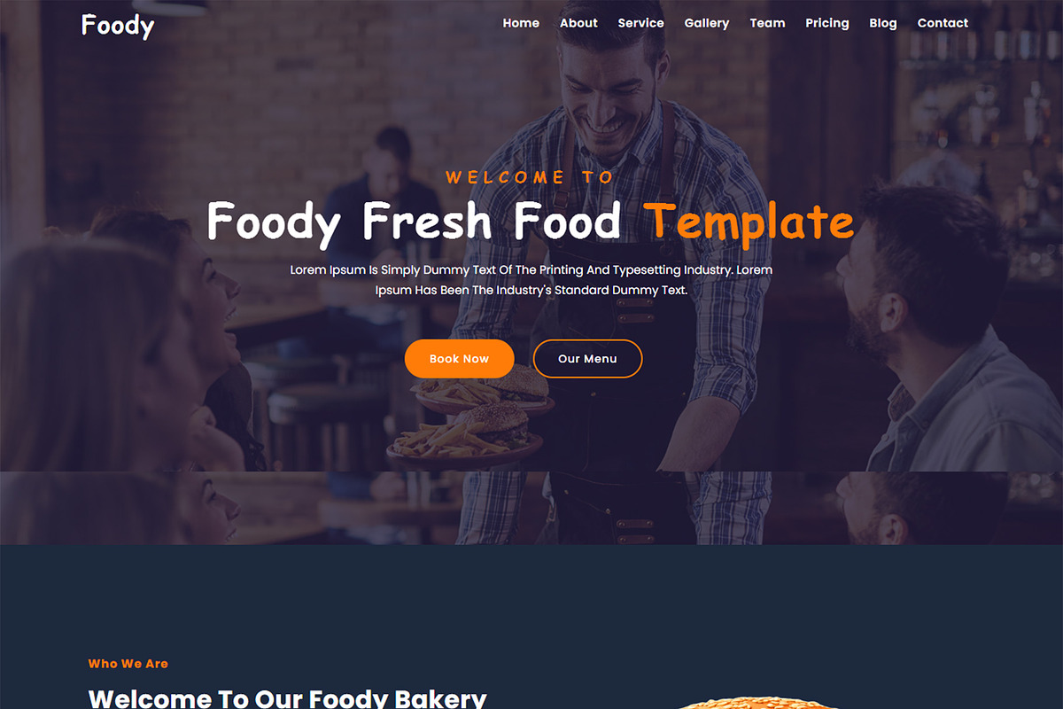 Restaurant Website Online Menu UI, a Bootstrap Template by Themeplaza (Photo 2 of 2)