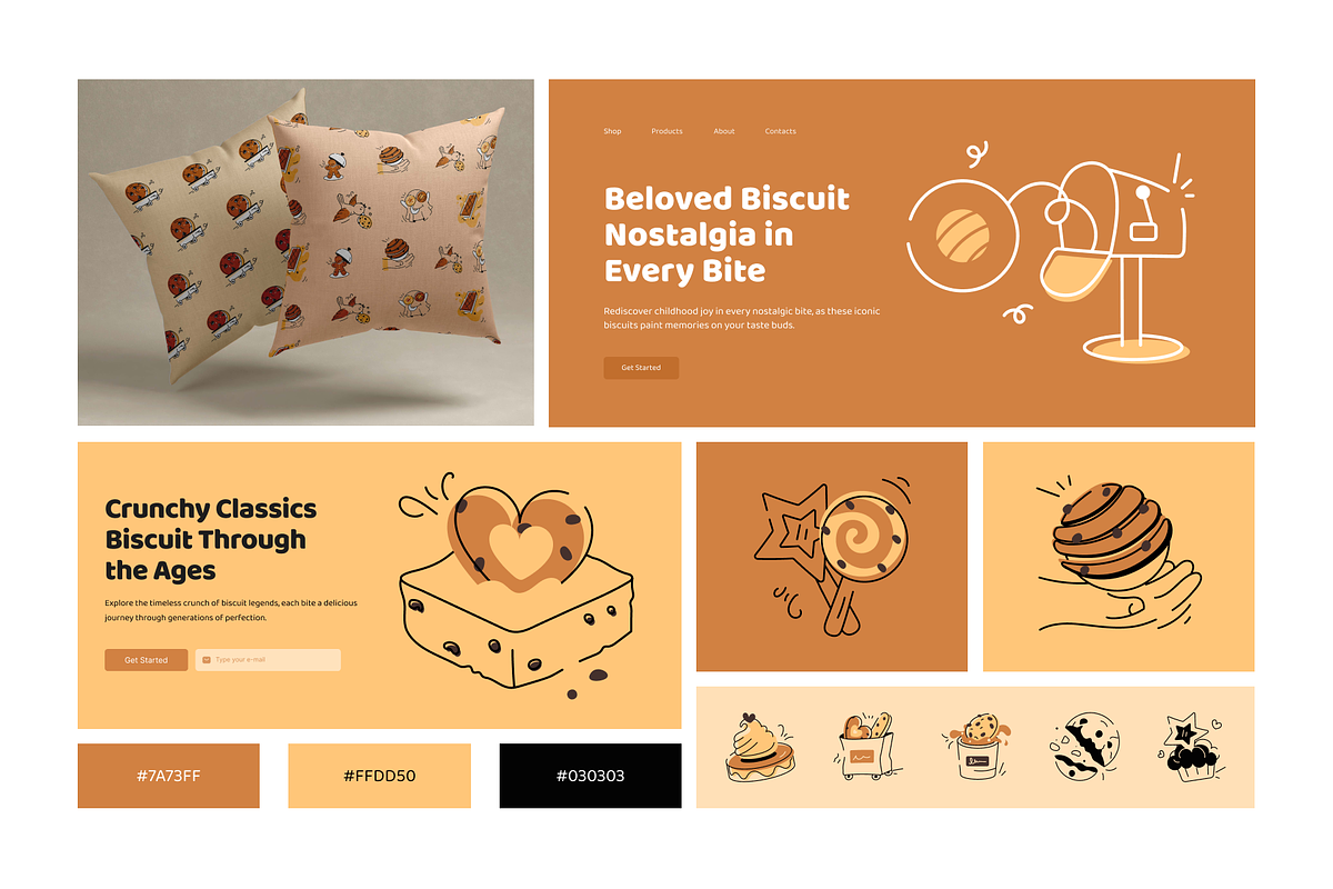 Biscuits Doodle Set, a Duotone Icon by Vectors Market (Photo 4 of 12)
