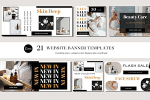 Website Banner Template Canva 2, a Websites & App Template by Deepa Template Studio