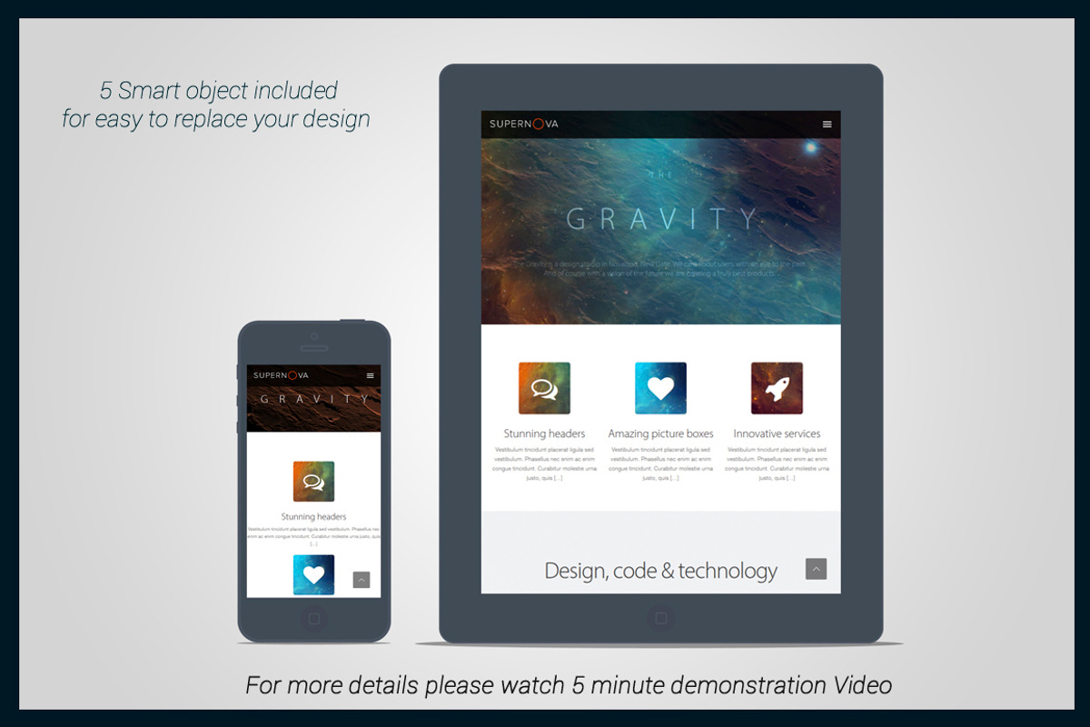 10 Flat Responsive web mock-ups, an iPad Mockup by ORCOLOR