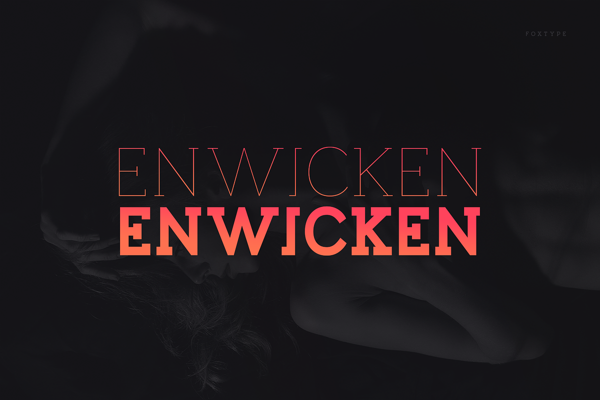 Enwicken Slab-Serif Typeface, a Slab Serif Font by Foxtype (Photo 1 of 10)