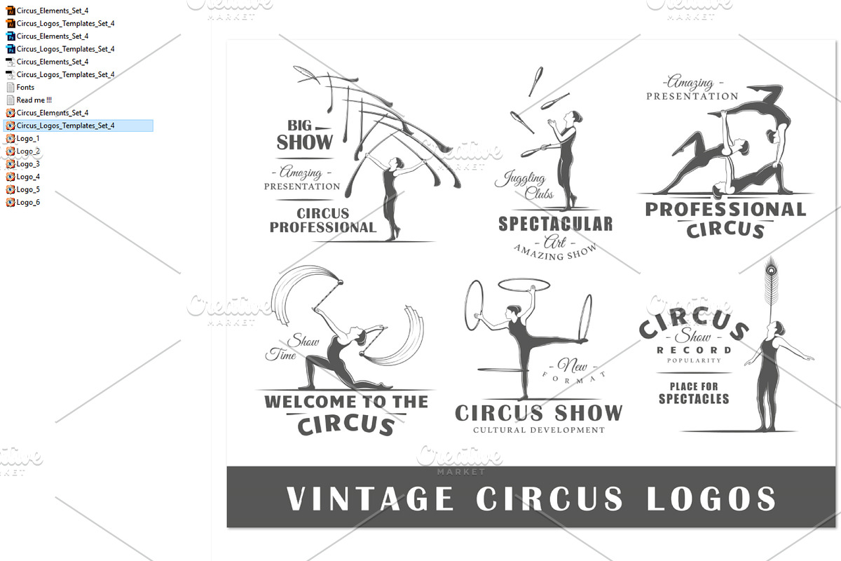 6 Circus Logos Templates Vol.4, a Branding & Logo Template by Art Design