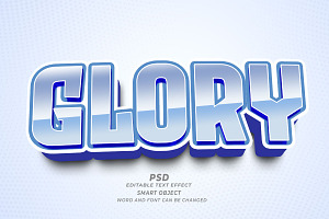 Glory PSD 3D Editable Text Effect