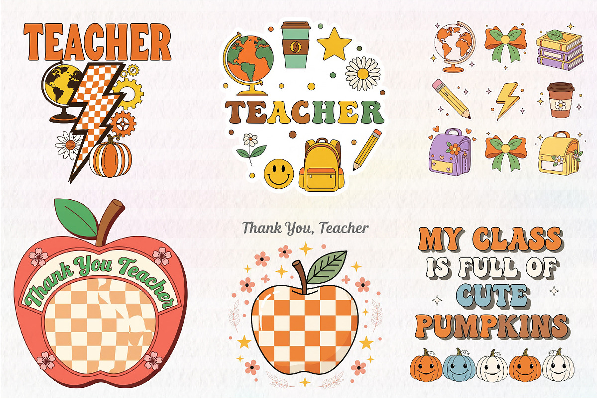 Coquette Teacher Fall Bundle Sublima, an Illustration by CreationArt (Photo 4 of 5)