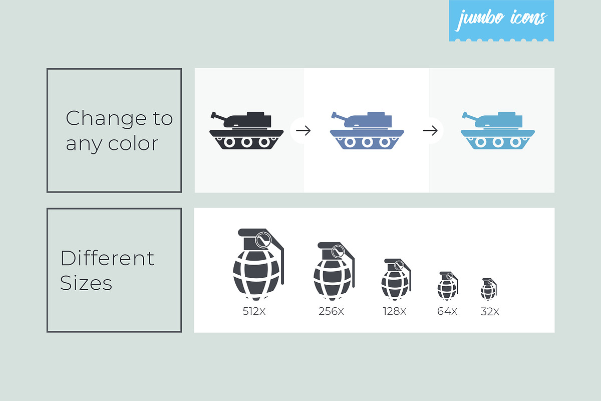 JI Gaming Weapons Glyph Icons V2, a Solid Icon by Jumbo Icons (Photo 3 of 4)