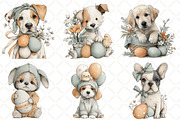 Whimsical Easter Dog Clipart, an Illustration by Black Bird Studio (Thumbnail 3 of 5)
