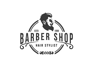 Vintage Style Barbershop Logo Design, a Branding & Logo Template by AlvinStd