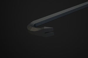 Low Poly Long Crowbar