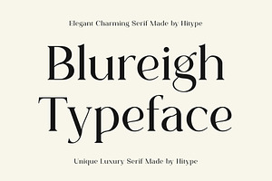 Blureigh Typeface - Hitype