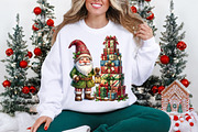 Christmas Santa Gnome Clipart Bundle, a Transportation Illustration by Digital Artistic99 (Thumbnail 8 of 9)