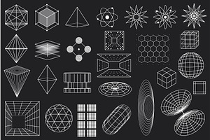 3D Cyberpunk Grid Y2k Wireframe